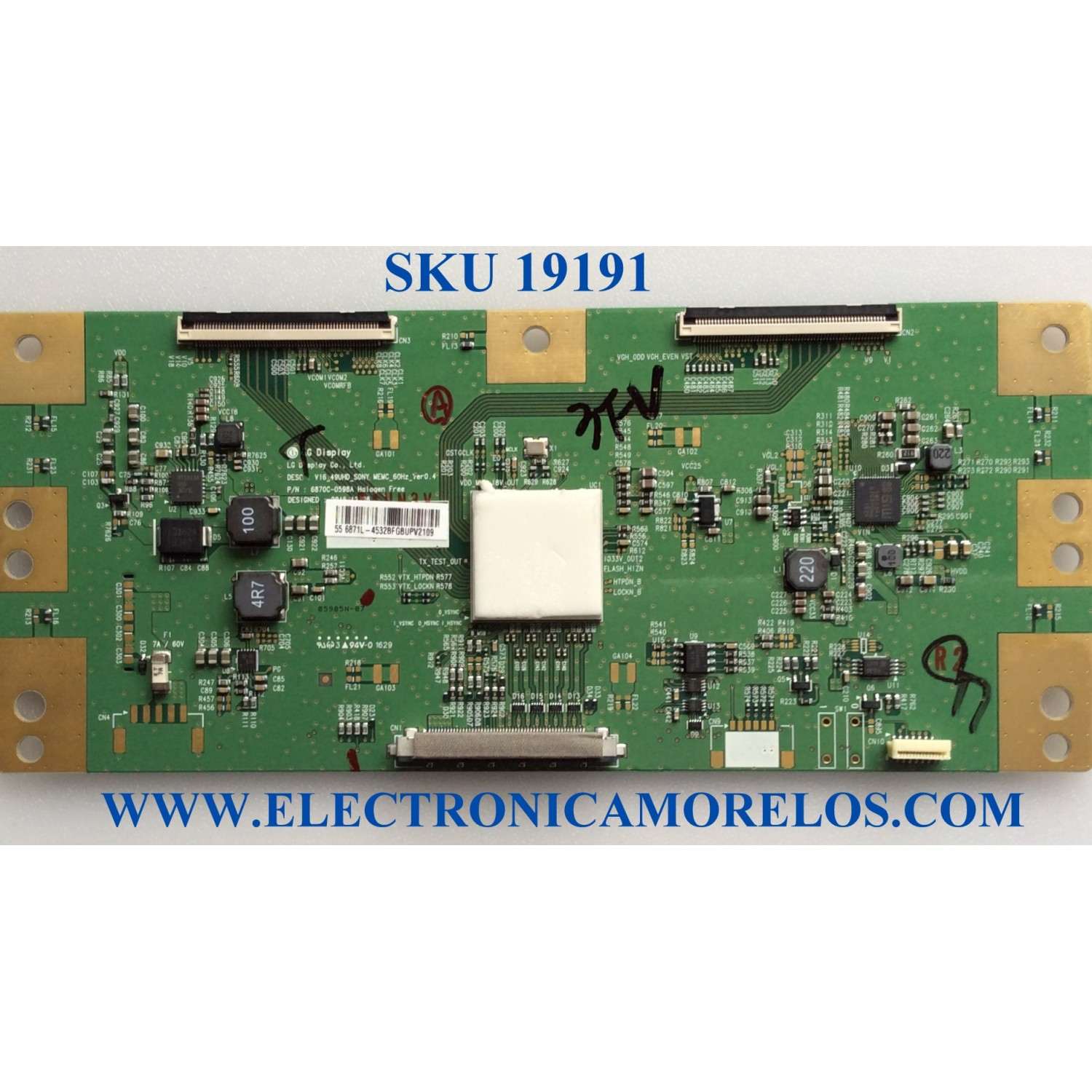 T-CON / SONY 6871L-4532B / 6870C-0598A / 4532B / 1-897-034-11 / PANEL YS6S550CNG02B / MODELOS XBR-55X700D / XBR-55X707D / XBR-55X705D